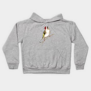 Goldfinch watercolor Kids Hoodie